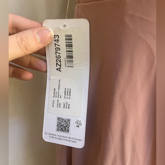 NWT AZAZIE dusty rose formal gown size A4 - Picture 9 of 12